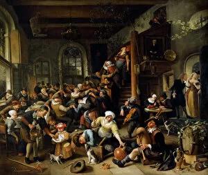 Holland House Canvas Print Collection: Steen - The Egg Dance J040065