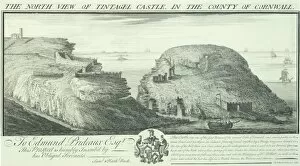 Buck Engravings Poster Print Collection: Tintagel Castle engraving N070783