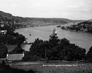 Devon Canvas Print Collection: Dartmouth and Kingswear from Warfleet, c1900