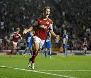 Round One Collection: Bristol Derby: Joe Bryan's Goal Secures Bristol City Victory in Johnstone's Paint Trophy