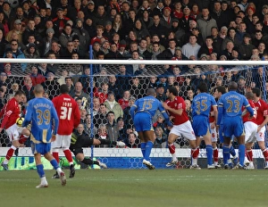 Portsmouth V Bristol City FA Cup Jigsaw Puzzle Collection: Peter Styvar clears Sivan distins effort