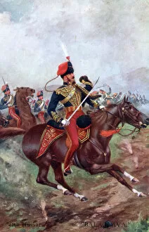 Cavalry Collection: 11th Hussars at Balaclava, Charge of the Light Brigade