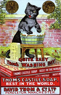 Boxes Collection: Advertising card for Thoms Castile Soap of Manchester