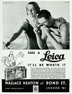 Photographer Collection: Advert for Leica cameras 1934
