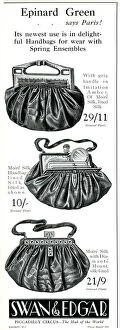 New Images July 2020 Collection: Advert for Swan & Edgar handbags 1929 Advert for Swan & Edgar handbags 1929