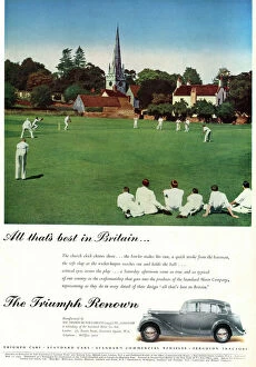 Cricket Collection: Advertisement for Triumph Renown motor car