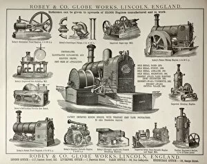 Hoist Collection: Advertisement for various types of steam engine