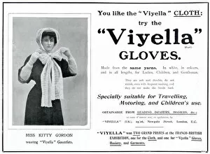 Advertising Photographic Print Collection: Advert for Viyella, womens motoring headscarf 1908