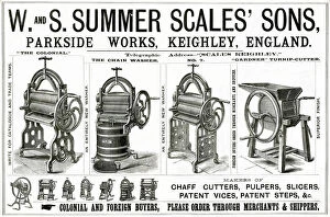 Turnip Collection: Advert for W &s Summerscales & Sons household machines 1888 Advert for W & S
