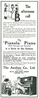 1922 Collection: Aeolian Pianola Advertisement