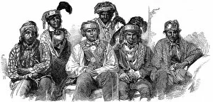 1800 Collection: American Indians. Billy Bowlegs and his suite of Indian Chie