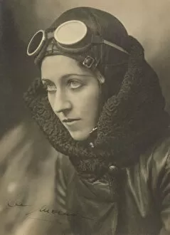 Portraits Pillow Collection: Amy Johnson - pioneering English pilot