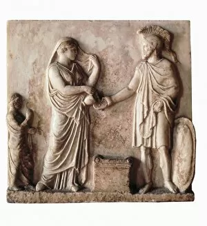 Sculptures Fine Art Print Collection: Ares and Aphrodite. Greek art