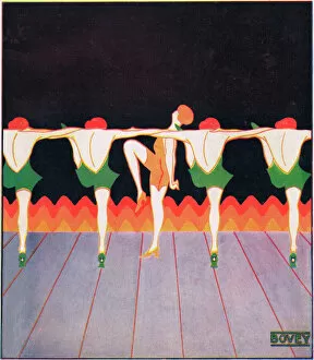 Embrace the Elegance: Art Deco Poster Art Collection Premium Framed Print Collection: Art deco cover for Theatre World, February 1925