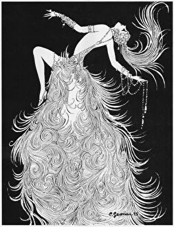 Art deco Collection: Art deco sketch by Gesmar of showgirl, 1926