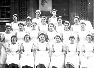 Bubblepunk Premium Framed Print Collection: ?At Preliminary Training School? Formal group of 19 nurses