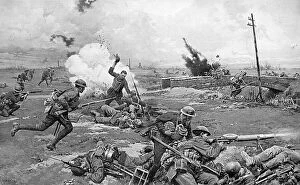 Troops Collection: Australian troops counter-attack at Amiens, WW1