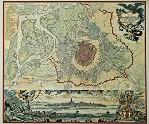 Austria Framed Print Collection: Austria. Vienna. Plan, 1720