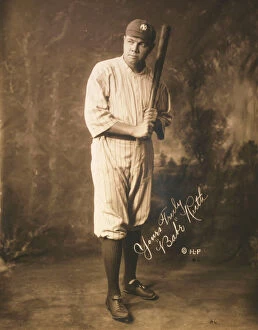 Full Collection: Babe Ruth, full-length portrait, standing, facing slightly l