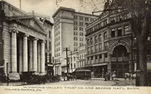 Wyoming Collection: Bank and shops, Wilkes-Barre, Pennsylvania, USA
