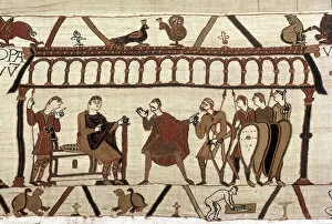 Normandy invasion Framed Print Collection: The Bayeux Tapestry - Norman conquest of England