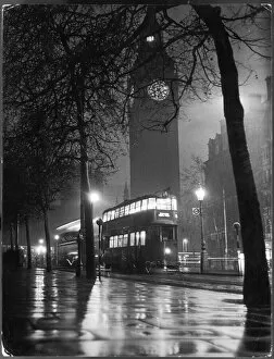Westminster Framed Print Collection: Big Ben and London Tram
