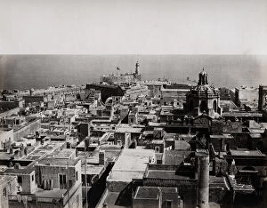 Malta Cushion Collection: Birds eye view of the city centre, Valletta Malta