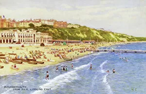 The J Salmon Archive Collection Fine Art Print Collection: Bournemouth, Dorset - View from Pier, looking East
