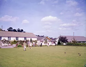 Relaxing Collection: Bowling green at a holiday camp, Paignton, Devon
