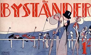 Entertainment Canvas Print Collection: Bystander masthead design, society at the races