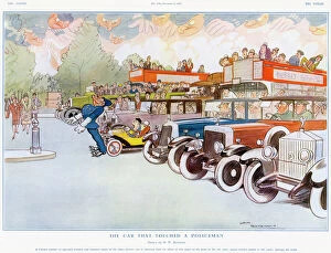 H.M. Bateman Greetings Card Collection: The Car That Touched a Policeman by H. M. Bateman
