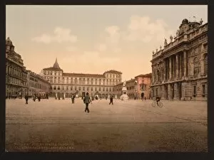 Madama Collection: Castle Place with Royal and Madama Palaces, Turin, Italy