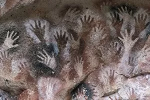 Cave Paintings Canvas Print Collection: Cave of the Hands. ARGENTINA. SANTA CRUZ. Detail