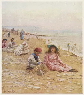 Children Premium Framed Print Collection: CHILDREN AT SEASIDE 1886
