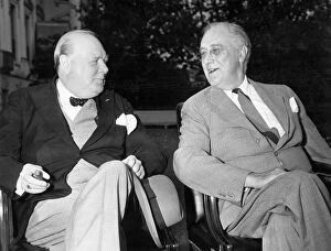 Franklin Roosevelt Framed Print Collection: Churchill and Roosevelt