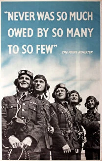 Related Images Fine Art Print Collection: Churchills praise for RAF Pilots