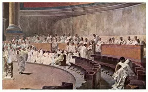 Rome Photographic Print Collection: Cicero Speaks in Senate