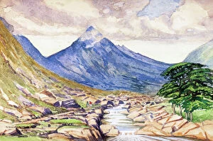 Paintings Collection: Cir Mohr from Glen Rosa, Isle of Arran, Scotland