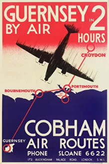 Related Images Framed Print Collection: Cobham Air Routes Poster