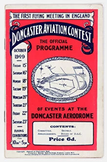 1909 Collection: Cover design, Doncaster Aviation Contest Programme
