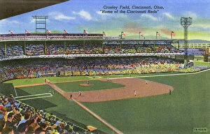Fortior Pillow Collection: Crosley Field sports ground, Cincinnati, Ohio, USA