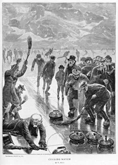 1869 Collection: Curling in Scotland 1869