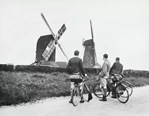 Related Images Collection: Cyclists & Windmills