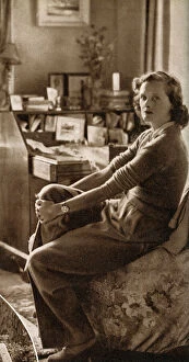 Relaxing Collection: Daphne du Maurier at their Cornish home, Menabilly, 1945