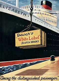 Elizabeth Collection: Dewars White Label Whisky shipping ad