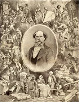 Charles Dickens Poster Print Collection: Dickens & his Creations