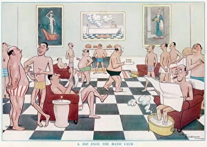 H.M. Bateman Jigsaw Puzzle Collection: A Dip into the Bath Club by H. M. Bateman