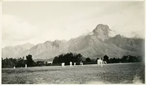 Dramatic Collection: Early view of Newlands Cricket Ground, Cape Town, South Africa with Table Mountain in the