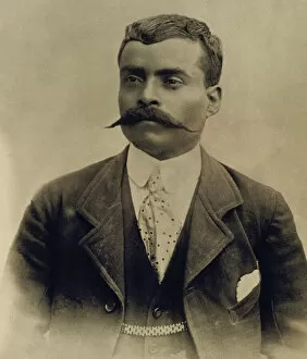 Portraits Photographic Print Collection: Emiliano Zapata Salazar (1879-1919). Mexican