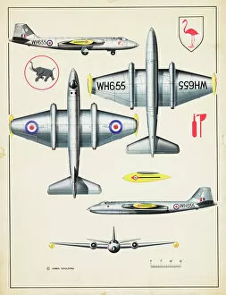 Royal Aeronautical Society Pillow Collection: English Electric Canberra aeroplane